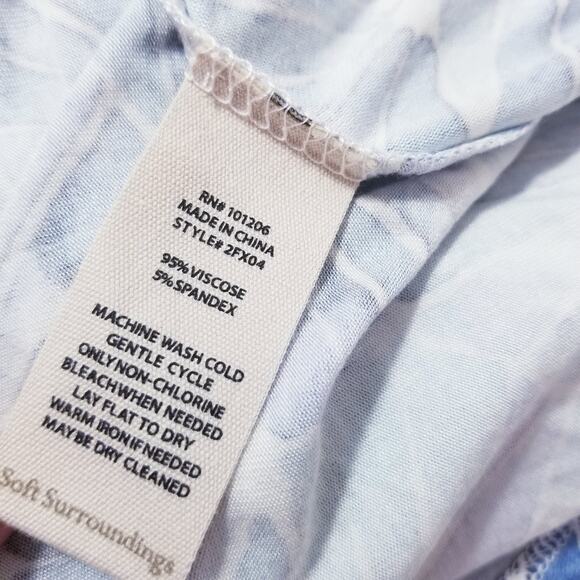 Soft Surroundings Women size Small Castel Maxi Dress Blue White - Picture 7 of 11